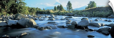 Rocks in the river, Mount Taranaki, Taranaki, North Island, New Zealand