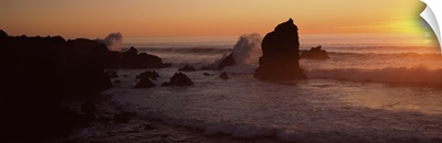 Rocks in the sea, California,