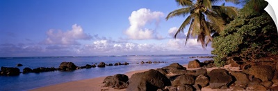 Rocks on the beach, Anini Beach, Kauai, Hawaii