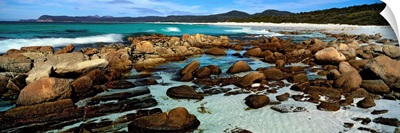 Rocks on the beach, Friendly Beaches, Freycinet National Park, Tasmania, Australia