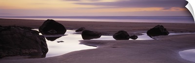 Rocks on the beach, Sandymouth Bay, Bude, Cornwall, England