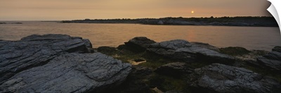 Rocks on the coast, Newport, Newport County, Rhode Island, New England