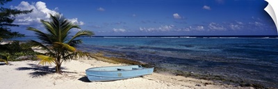 Rowboat on the beach, Grand Cayman, Cayman Islands