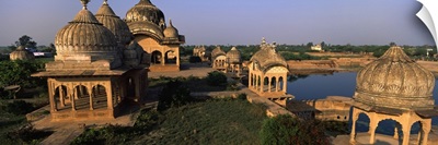 Ruins of a temple at the riverside, Govardhan Temple, Mathura District, Uttar Pradesh, India