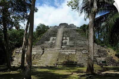 Ruins of a temple, High Temple, Lamanai, Belize