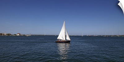 Sailboat in the sea, Nantucket, Massachusetts