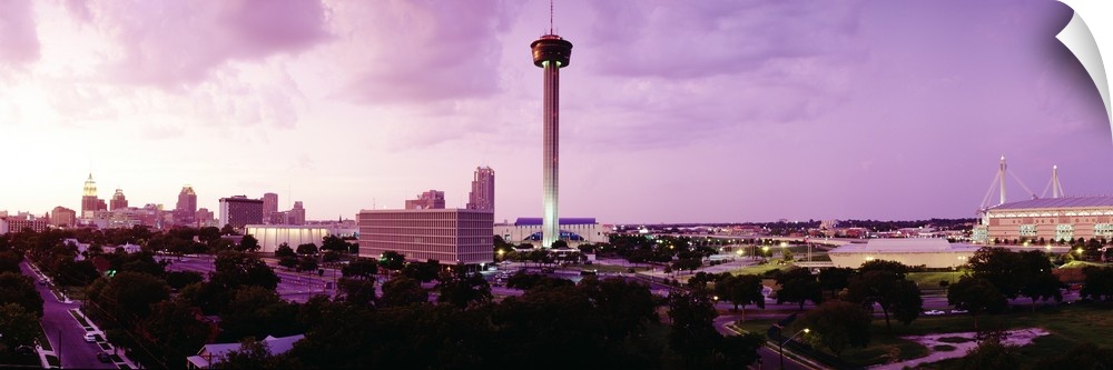 San Antonio, TX downtown panorama.