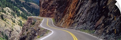 San Juan Scenic Highway on a mountain, Million Dollar Highway, Colorado