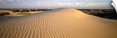 Sand dune at sunset, Outer Banks, North Carolina,