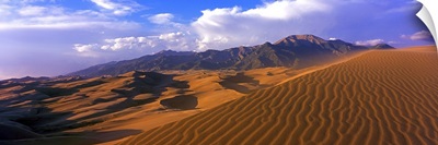 Sand dunes in a desert, Great Sand Dunes National Park, Colorado