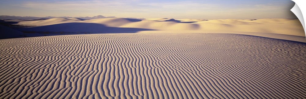 Sand dunes in the desert, White Sands National Monument, New Mexico