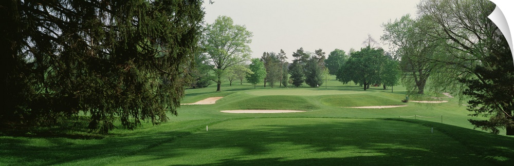 Sand trap at a golf course, Baltimore Country Club, Maryland
