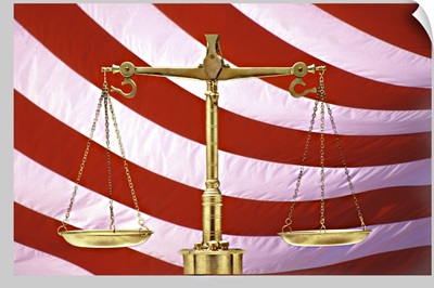 Scales of Justice American Flag