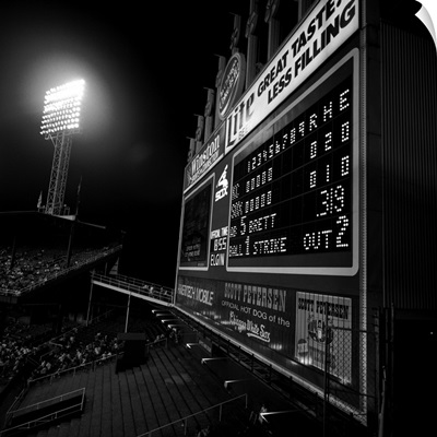 Scoreboard in a baseball stadium, U.S. Cellular Field, Chicago, Cook County, Illinois