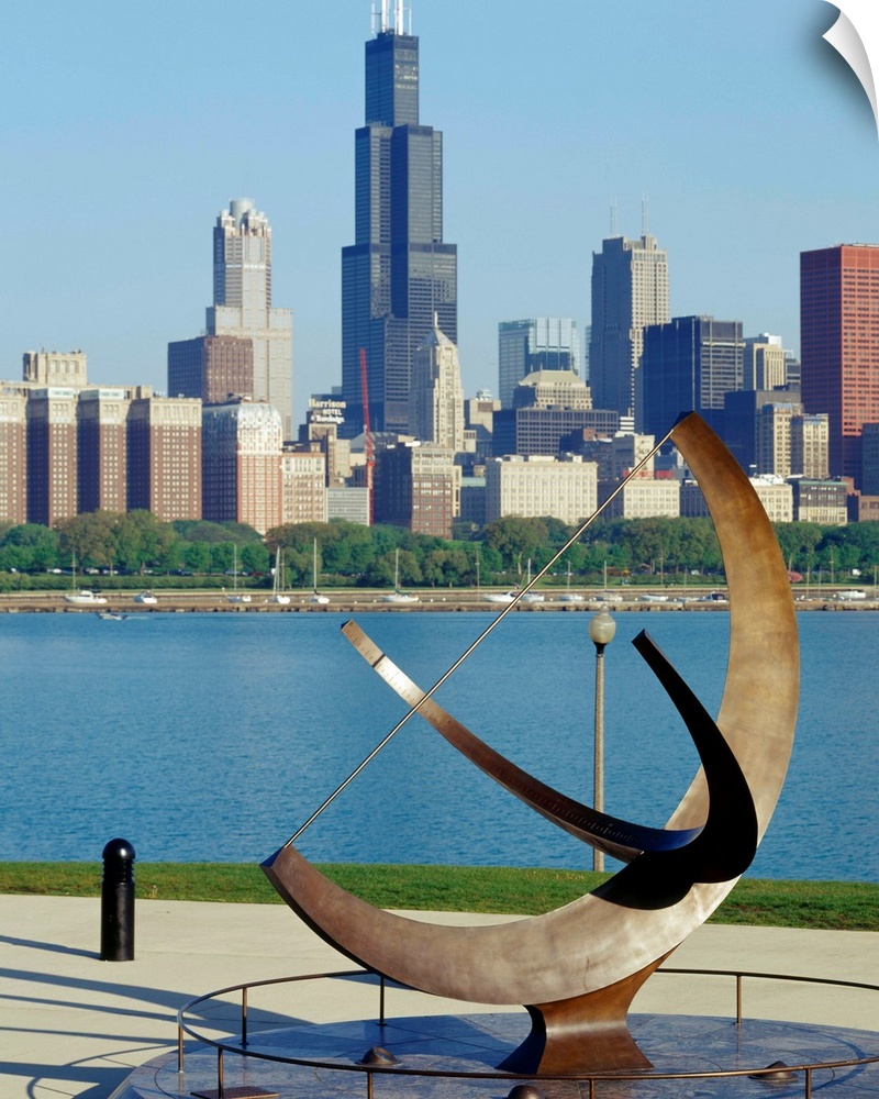 Henry Moore Sundial Sculpture Sundial, Adler Planetarium & Astronomy Museum Chicago, Illinois, USA