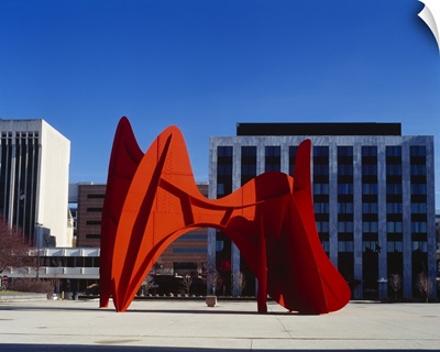 Sculpture in front of a building, Alexander Calder Sculpture, Grand Rapids, Michigan