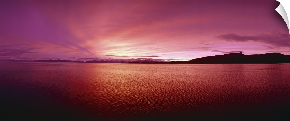 Sea at sunset Frederick Sound Admiralty Island Kupreanof Island Alaska