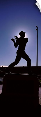Silhouette of Willie Mays statue, San Francisco, California