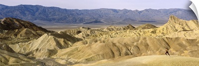 Single Female Jogger Zabriskie Point Death Valley National Park CA