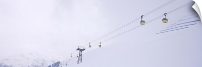 Ski lifts in a ski resort, Arlberg, St. Anton, Austria