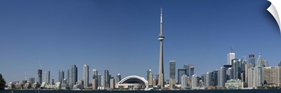 Skylines in a city, CN Tower, Toronto, Ontario, Canada