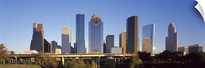Skyscrapers against blue sky Houston Texas