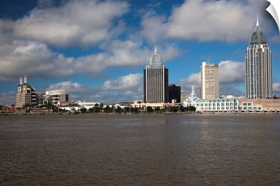 Skyscrapers at the waterfront, RSA Battle House Tower, Mobile River, Mobile, Alabama