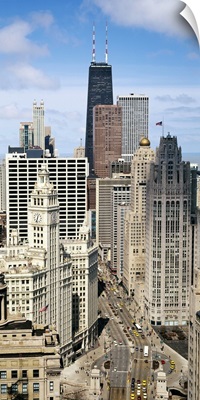 Skyscrapers in a city, Michigan Avenue, Chicago, Illinois