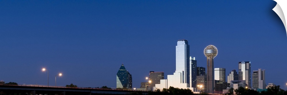 Skyscrapers in a city, Reunion Tower, Dallas, Texas,