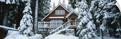 Snow Covered Chalet Lake Tahoe CA