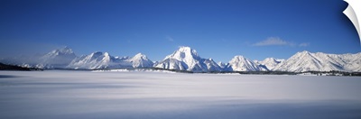 Snow covered landscape, Grand Teton National Park, Wyoming