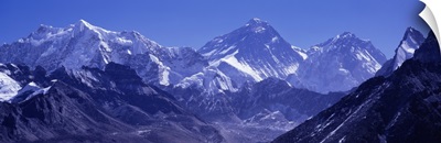 Snow on mountains, Goyko Valley, Mt Everest, Khumbu, Nepal