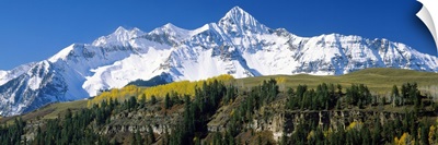 Snowcapped mountains on a landscape, Blanca Peak, Mt Lindsey, San Luis Valley, Colorado