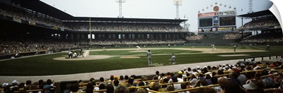 Spectators watching a baseball match in a stadium U.S. Cellular Field Chicago Cook County Illinois