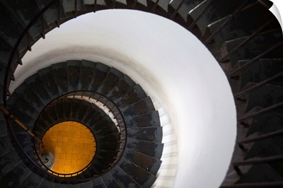 Spiral staircase in Cabo Santa Maria Lighthouse, La Paloma, Rocha Department, Uruguay