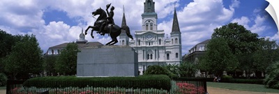 St Louis Cathedral & Statue Andrew Jackson New Orleans LA