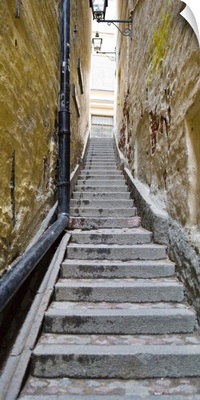 Stairway along walls, Gamla Stan, Stockholm, Sweden