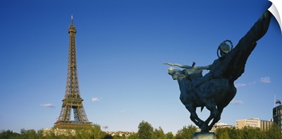Statue Eiffel Tower Paris France