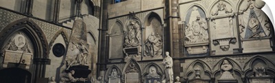 Statues in a cathedral, Westminster Abbey, Westminster, London, England