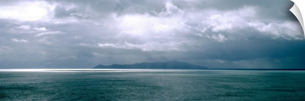 Storm clouds over the sea New Zealand