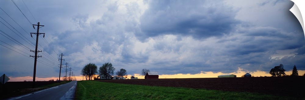Storm clouds rural Illinois