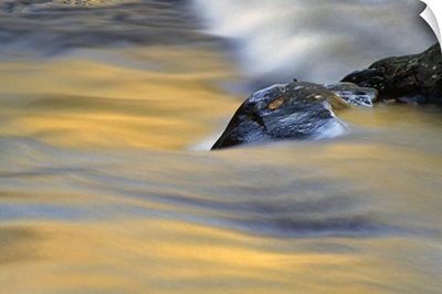 Stream rushing past rocks, close up, Delaware Water Gap National Recreation Area, Pennsylvania
