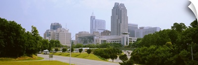 Street scene with buildings in a city, Raleigh, Wake County, North Carolina