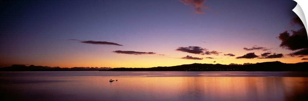 Sundown Lake Taupo North Island New Zealand