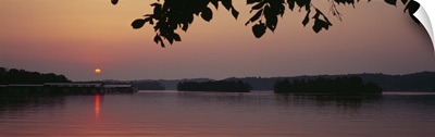 Sunrise over a lake, Kentucky
