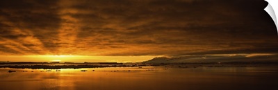 Sunrise over the sea, Antarctica