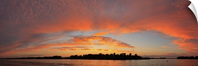 Sunset over a lake, Lake Minnetonka, Minnesota
