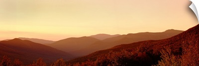 Sunset over a landscape, Kancamagus Highway, New Hampshire