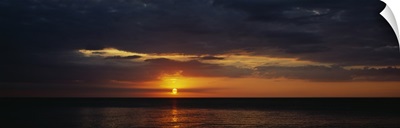 Sunset over an ocean, Gulf of Mexico, Venice, Florida