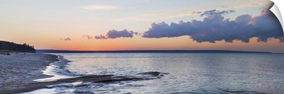 Sunset over Miner's Beach, Pictured Rocks National Lakeshore, Michigan